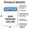 Signmission High Pressure Gas Line, 18 in W x Rectangle, Aluminum OS-2PACK-NS-A-1824-V-13486 - alternate 4